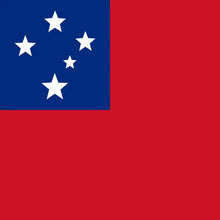 Flag with white stars on a blue and red background